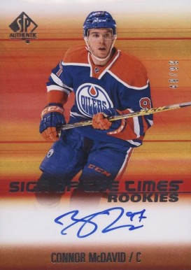 2015 SP Authentic Sign of the Times Rookies Connor McDavid #CM Hockey Card