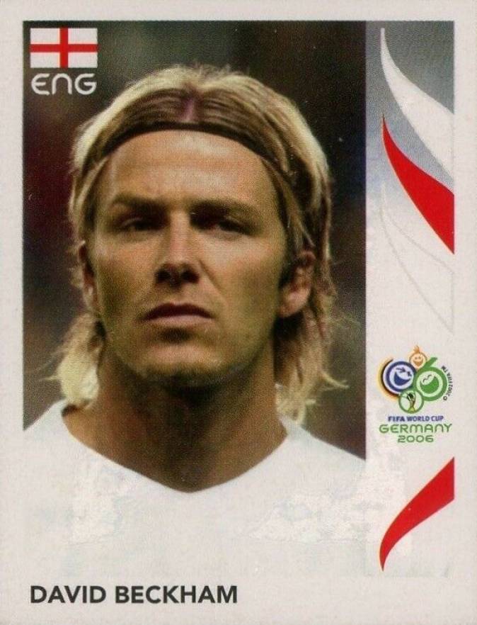 2006 Panini World Cup Germany Sticker David Beckham #103 Soccer Card