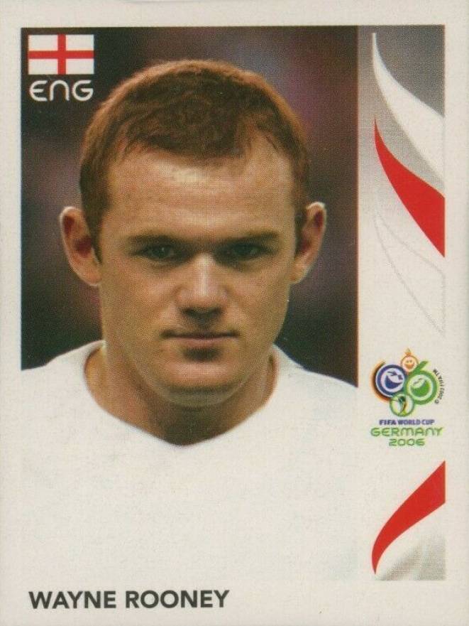 2006 Panini World Cup Germany Sticker Wayne Rooney #111 Soccer Card