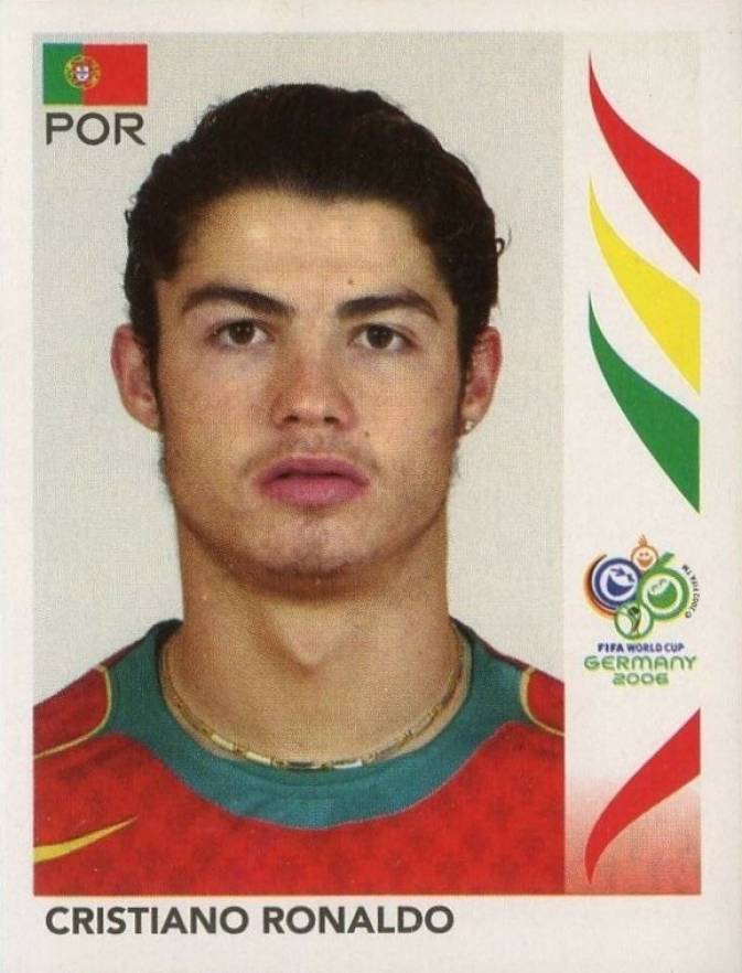 2006 Panini World Cup Germany Sticker Cristiano Ronaldo #298 Soccer Card