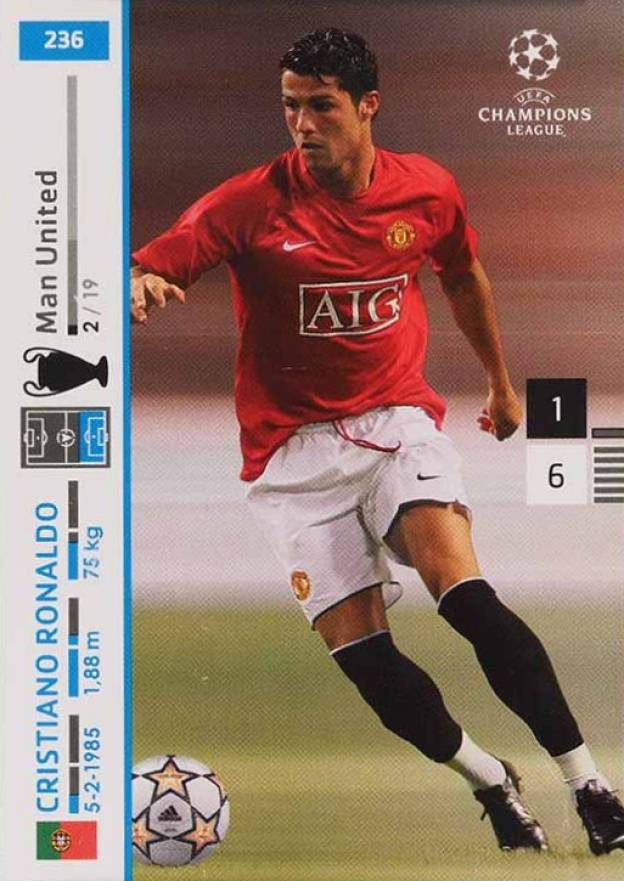 2007 Panini UEFA Champions League Cristiano Ronaldo #236 Soccer Card