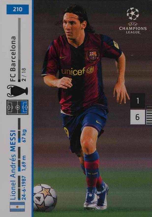 2007 Panini UEFA Champions League Lionel Messi #210 Soccer Card