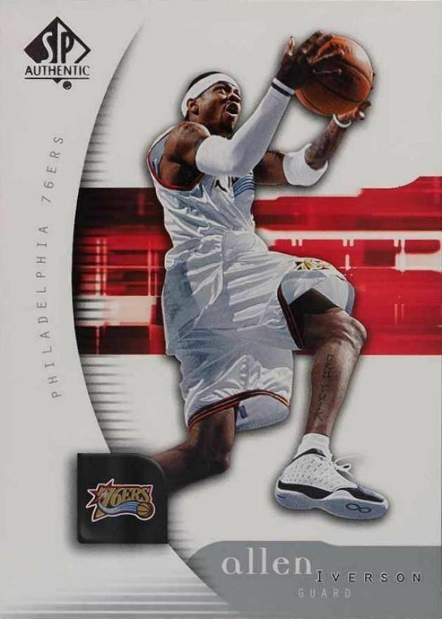2005 SP Authentic Allen Iverson #64 Basketball Card