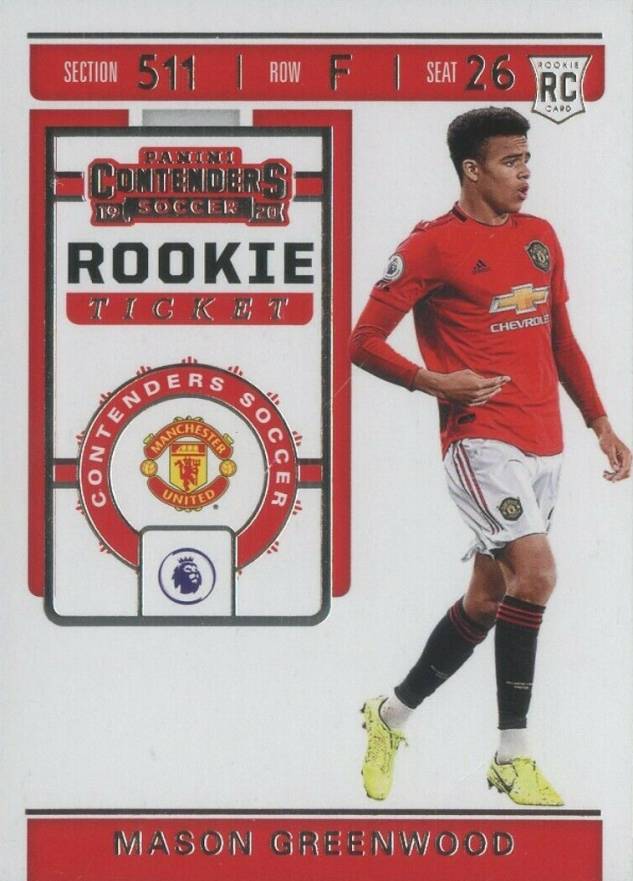 2019 Panini Chronicles Contenders Rookie Ticket Mason Greenwood #RT23 Soccer Card