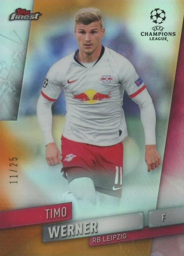 2019 Finest UEFA Champions League Timo Werner #72 Soccer Card