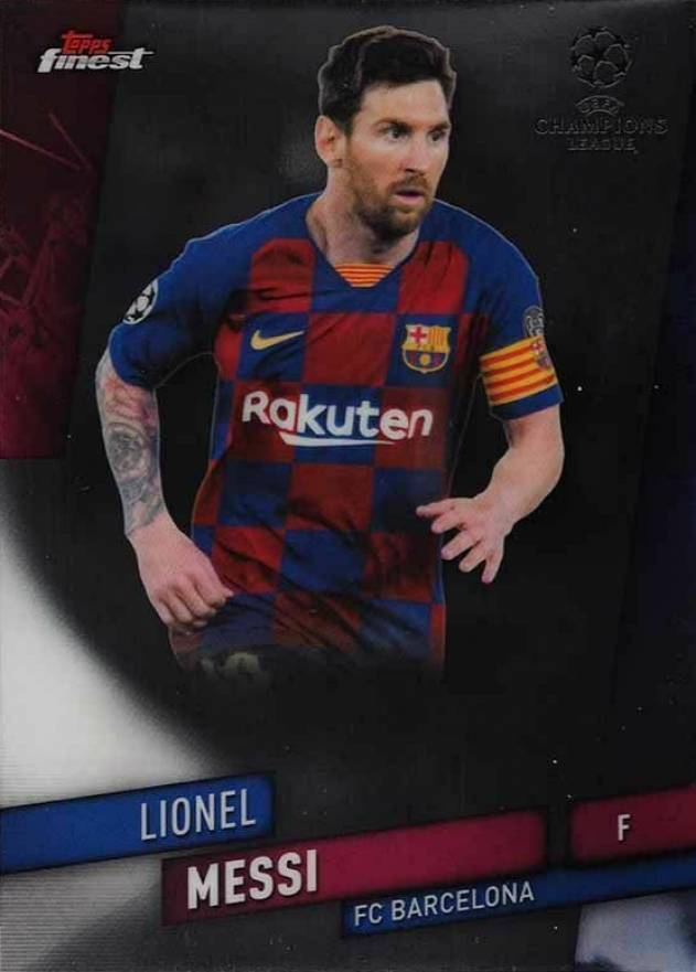 2019 Finest UEFA Champions League Lionel Messi #1 Soccer Card