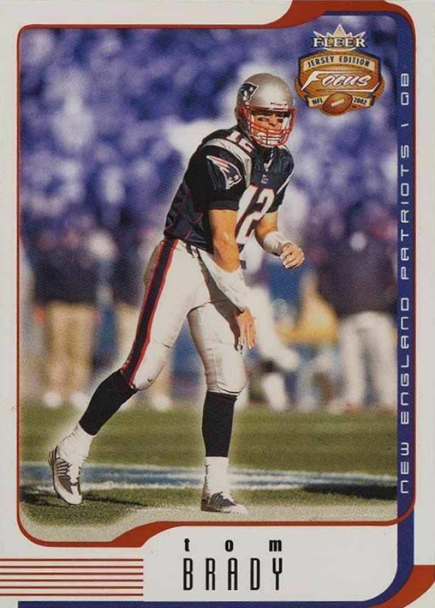 2002 Fleer Focus (JE) Tom Brady #1 Football Card