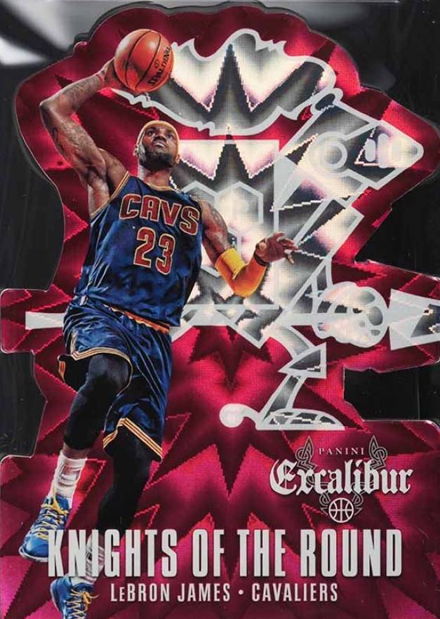 2014 Panini Excalibur Knights of the Round Die-Cuts LeBron James #39 Basketball Card