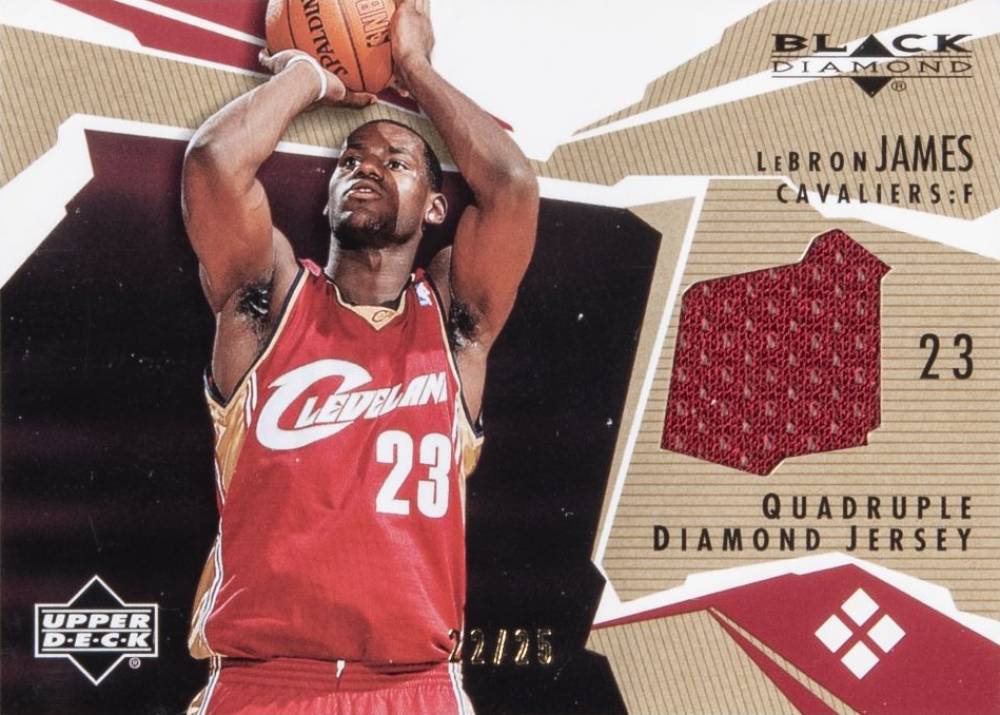 2003 Upper Deck Black Diamond Jersey LeBron James #BD4LJ Basketball Card