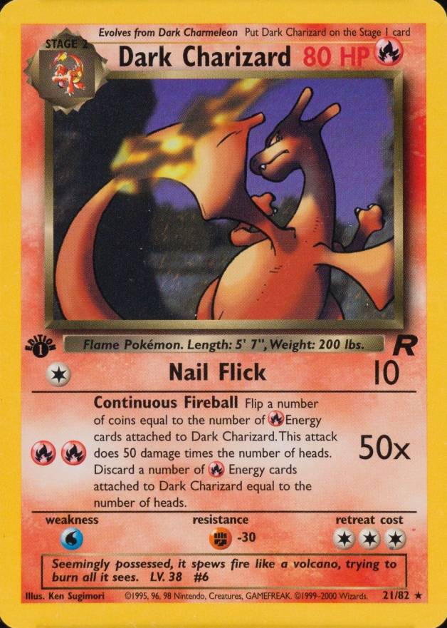 2000 Pokemon Rocket Dark Charizard #21 TCG Card