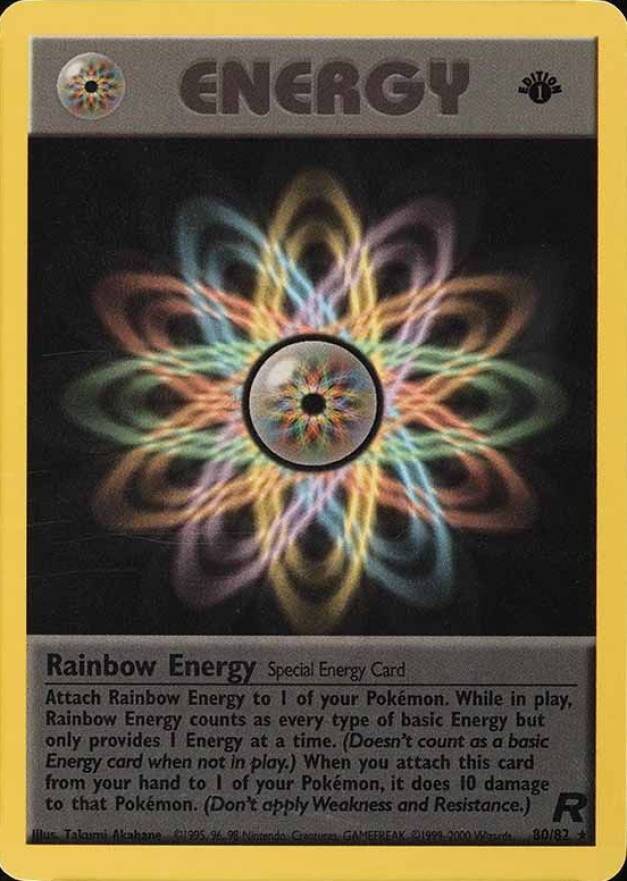 2000 Pokemon Rocket Rainbow Energy #80 TCG Card