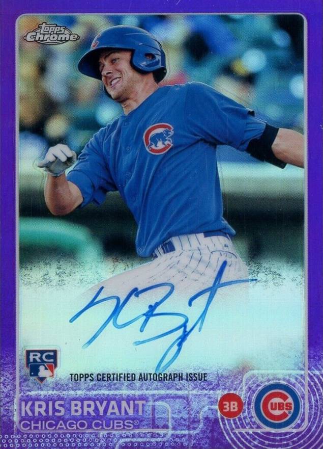 2015 Topps Chrome Autograph Rookies Kris Bryant #AR-KB Baseball Card