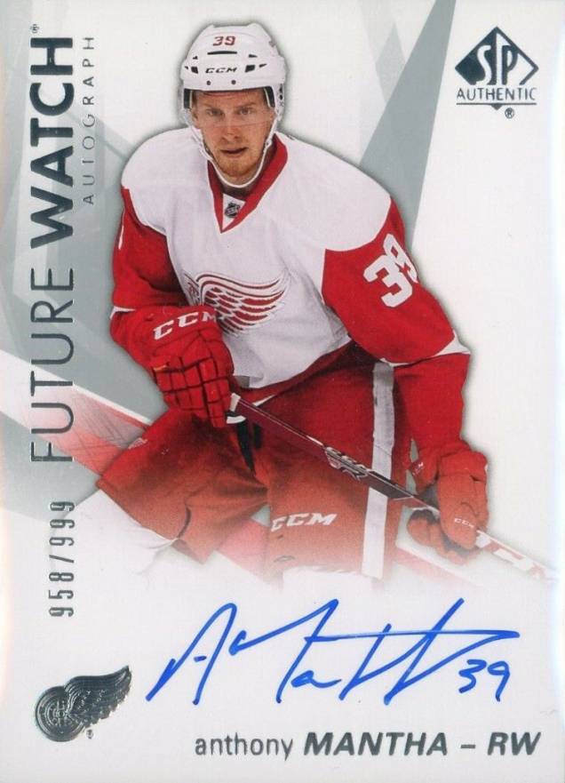 2016 SP Authentic  Anthony Mantha #124 Hockey Card