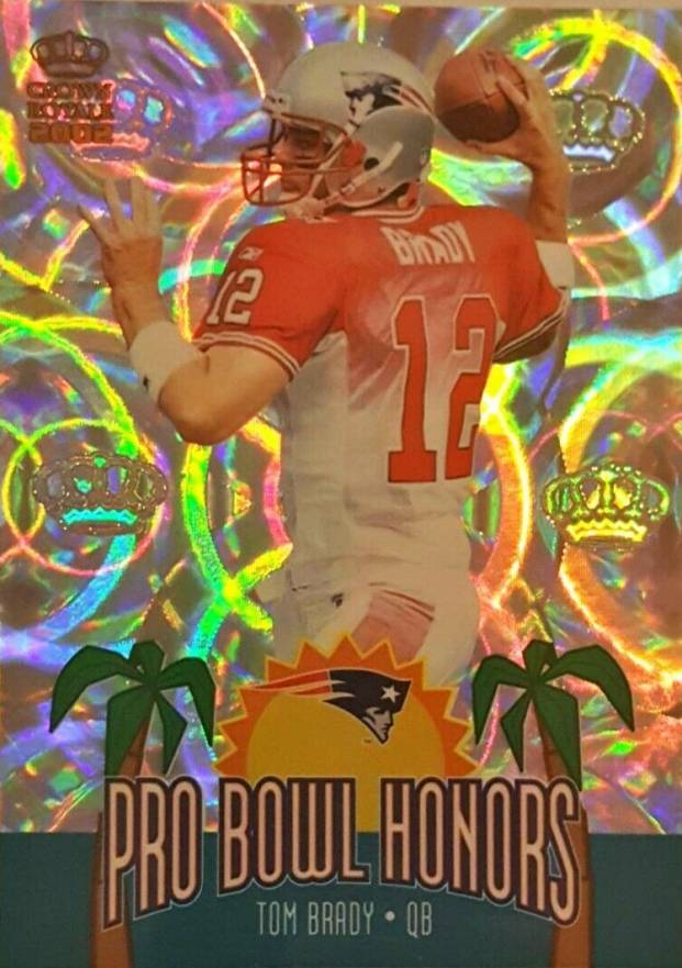 2002 Pacific Crown Royale Pro Bowl Honors Tom Brady #11 Football Card