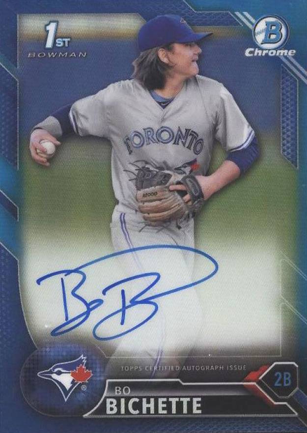 2016 Bowman Draft Chrome Draft Picks Autographs Bo Bichette #CDABOB Baseball Card