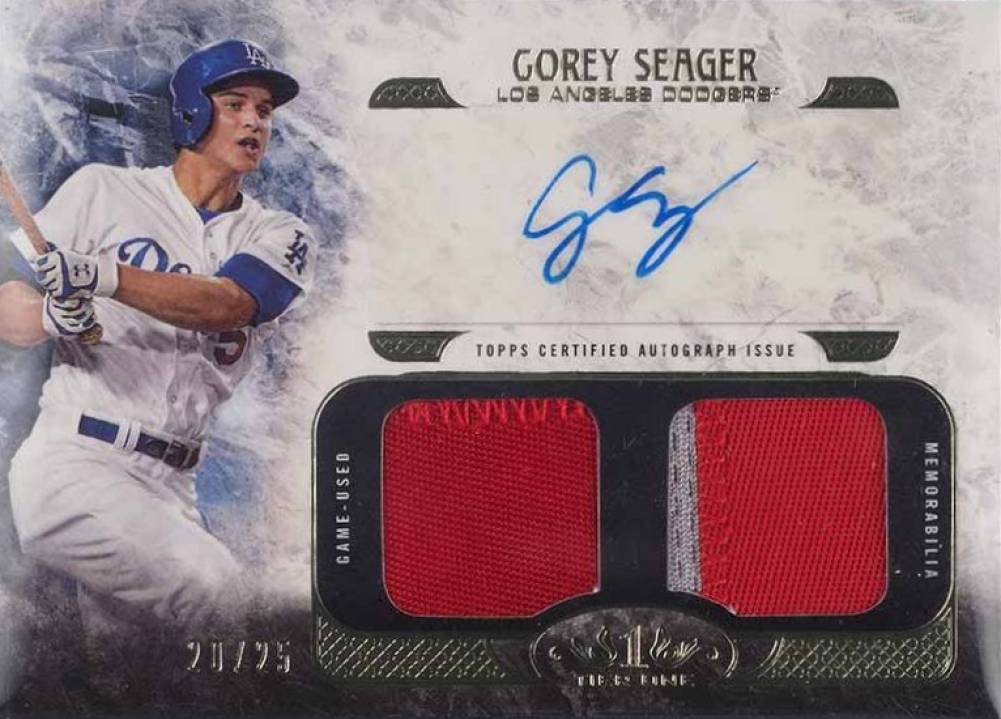 2016 Topps Tier One Autograph Relic Corey Seager #CSE Baseball Card