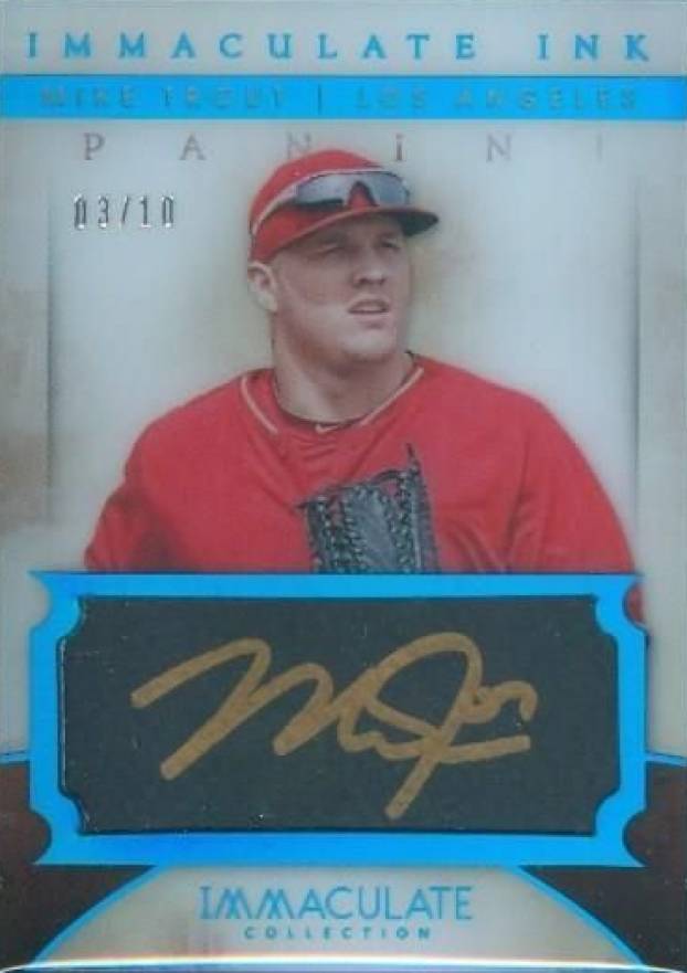 2014 Panini Immaculate Ink Mike Trout #53 Baseball Card