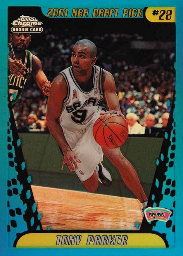 2001 Topps Chrome Tony Parker #155 Basketball Card