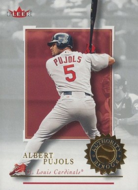 2001 Fleer Authority Albert Pujols #102 Baseball Card