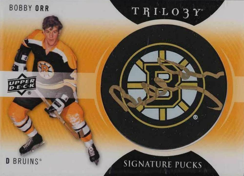 2013 Upper Deck Trilogy Signature Pucks Bobby Orr #SP-BO Hockey Card