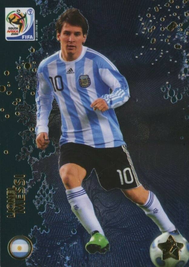 2010 Panini World Cup South Africa Premium Lionel Messi #44 Soccer Card