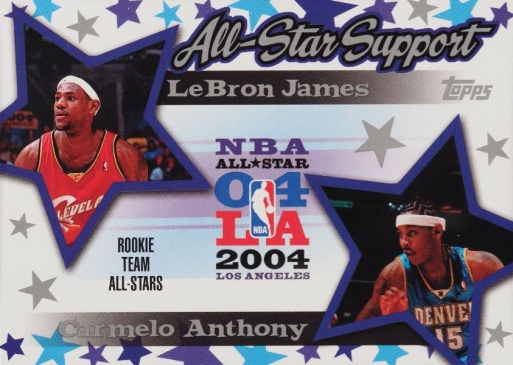 2004  Topps All-Star Support Carmelo Anthony/LeBron James #AS-JA Basketball Card
