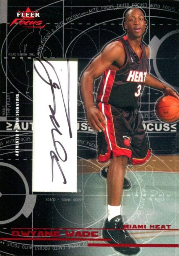 2003 Fleer Focus Auto Focus Autographs Dwyane Wade #DW Basketball Card
