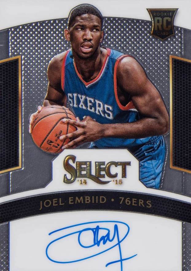 2014 Panini Select Rookie Signatures Joel Embiid #RS-JE Basketball Card