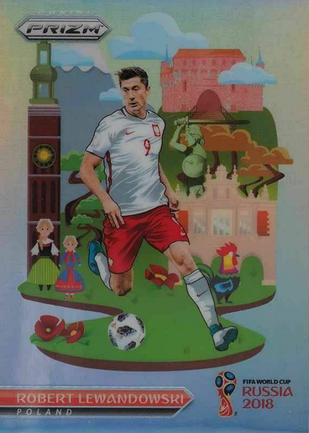 2018 Panini Prizm World Cup National Landmarks Robert Lewandowski #NL-17 Soccer Card