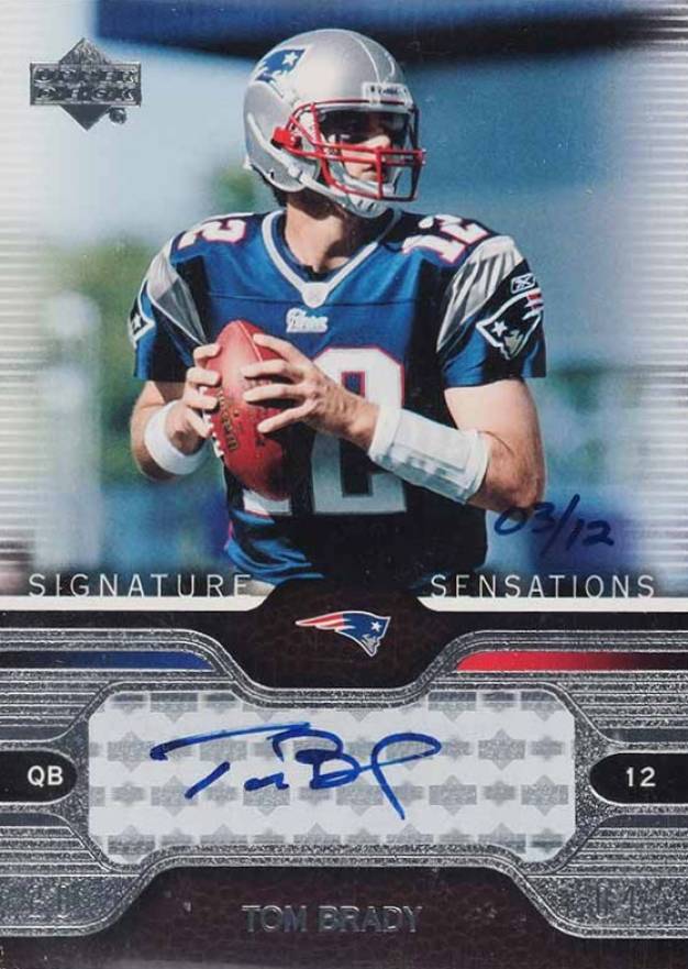 2004 Upper Deck Signature Sensations Tom Brady #SS-TB Football Card