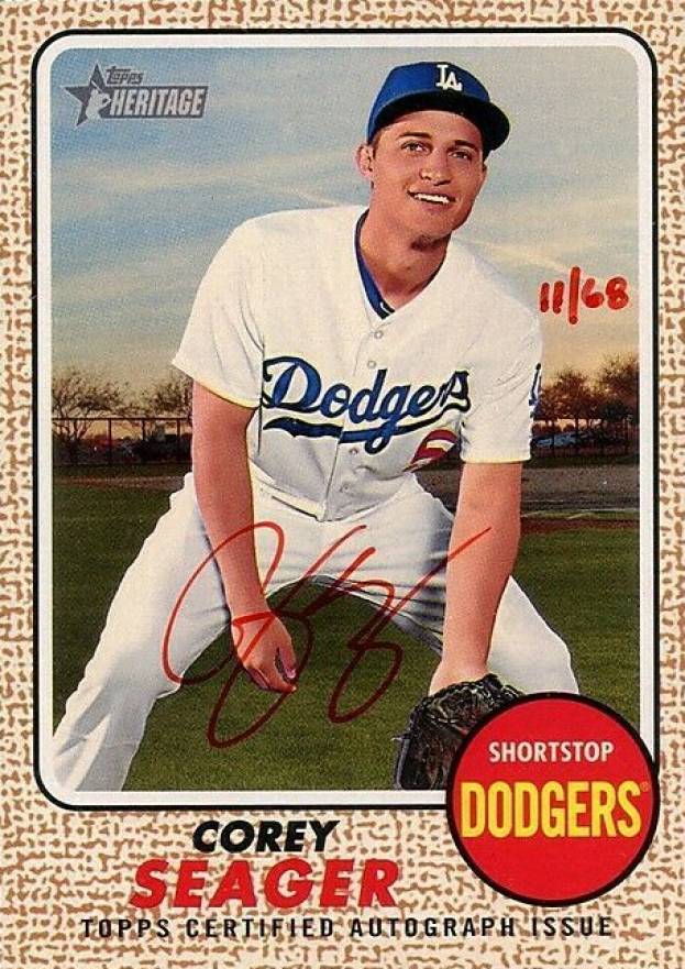 2017 Topps Heritage Real One Autographs Corey Seager #CSE Baseball Card