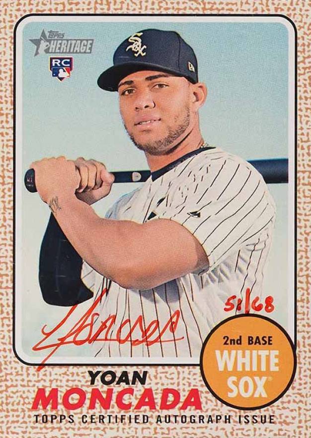 2017 Topps Heritage Real One Autographs Yoan Moncada #YM Baseball Card