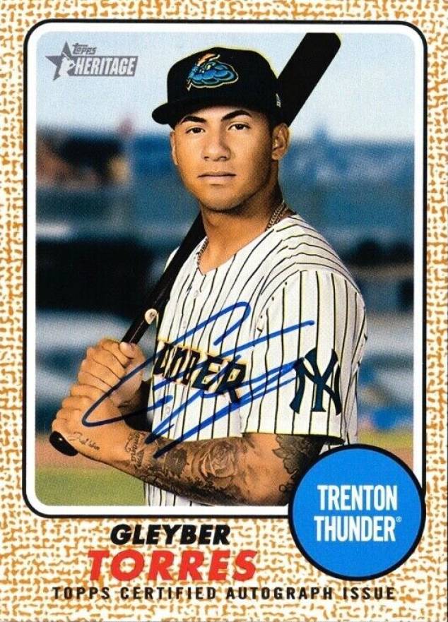 2017 Topps Heritage Real One Autographs Gleyber Torres #GT Baseball Card