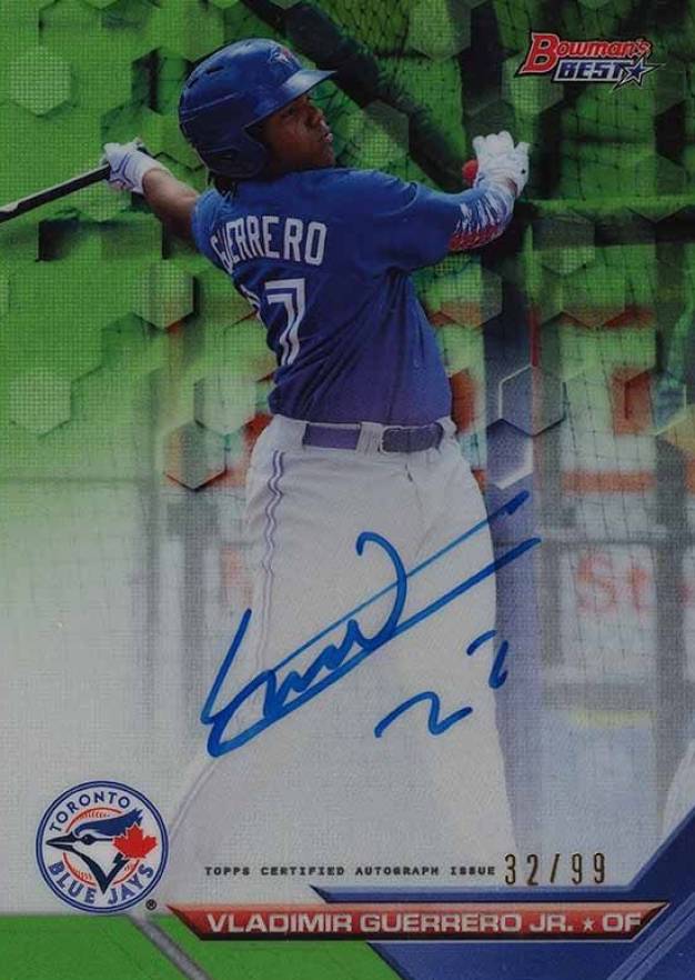 2016 Bowman's Best Best of 2016 Autograph Vladimir Guerrero Jr. #B16VG Baseball Card