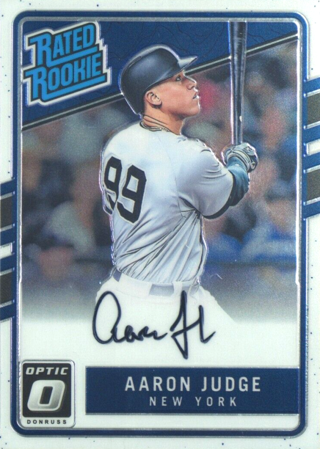 2017 Panini Donruss Optic Rated Rookie Signatures Aaron Judge #AJ Baseball Card