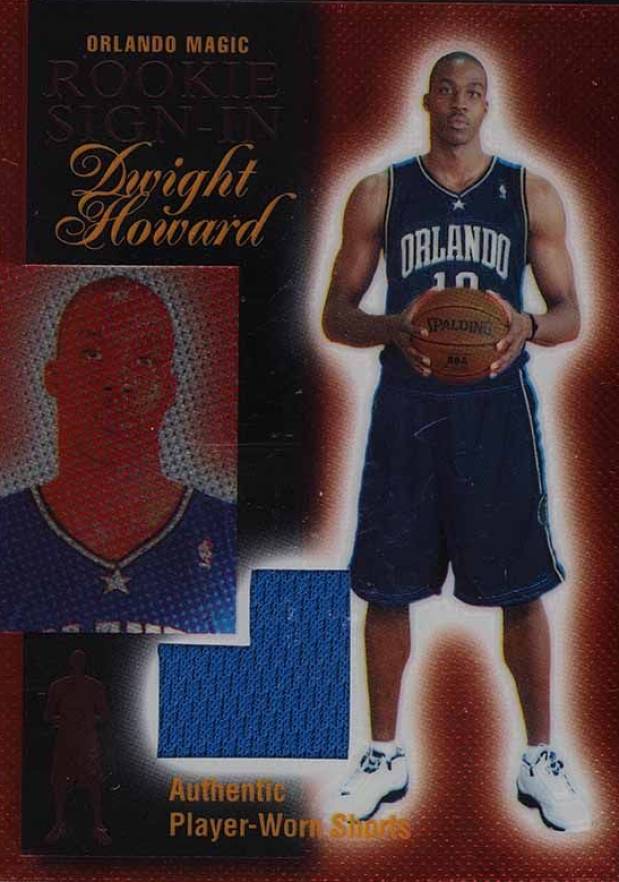 2004 Topps Pristine Rookie Sign-in Jersey Dwight Howard #RSIDH Basketball Card